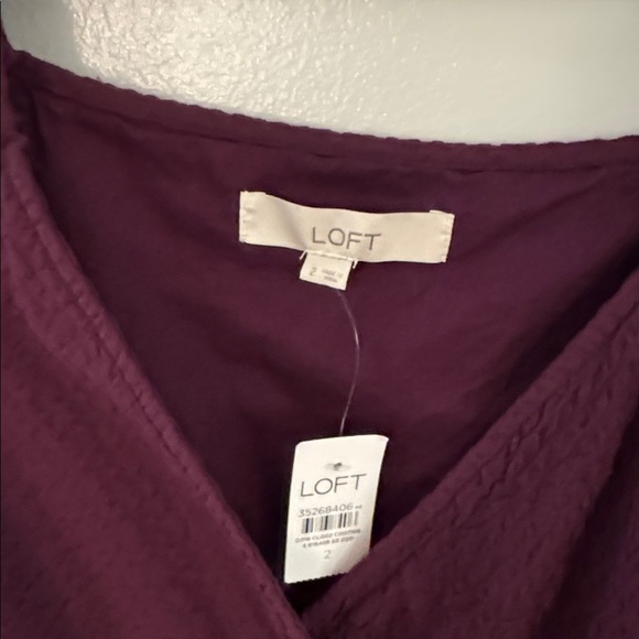 NWT LOFT Maroon Dress - Picture 7 of 8